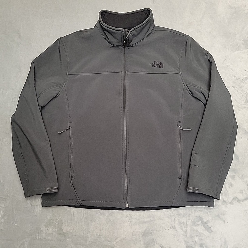 The North Face Jacket Men XXL Gray Windwall  Softshell Full Zip Fleece